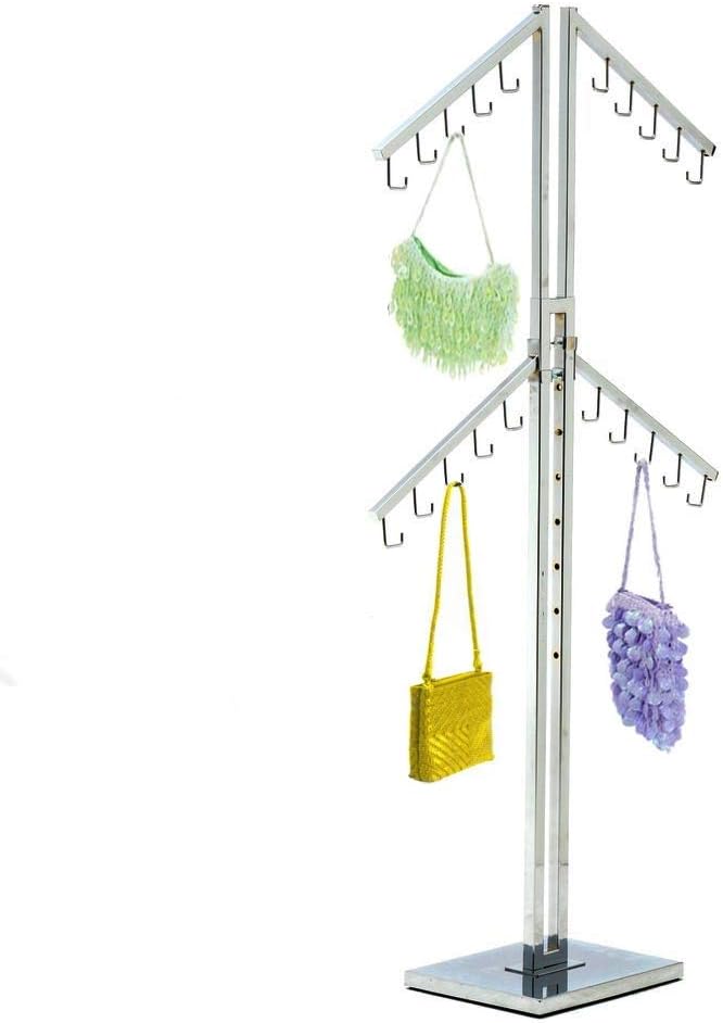 Only Hangers Four Arm Chrome Handbag Rack with Adjustable Height JHoo