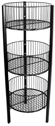 Only Hangers3332W 3-Tier Bin – Floor Standing Fixture for Household Needs, Storage Baskets. Retail Store Fixtures, Equipment main image 0