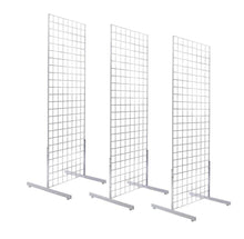 Load image into Gallery viewer, 2&#39; x 6&#39; Gridwall Panel Tower with T-Legs Floorstanding Display Kit, Sold in a set of 3