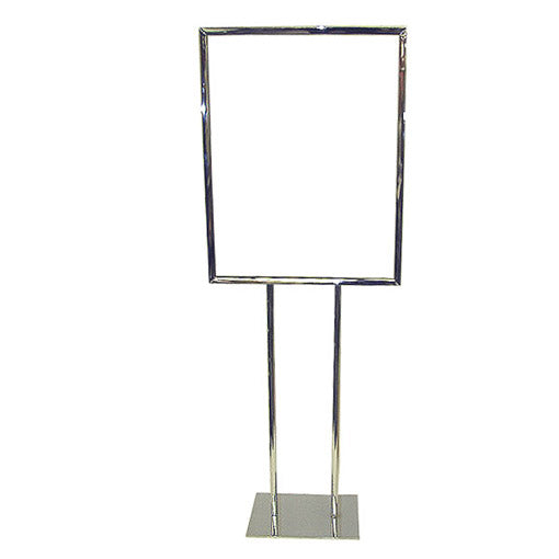 22" x 28" Twin Pole Bulletin Holder Poster Frame Floor Standing Sign S