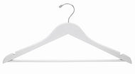 Petite Size Wooden White Suit Hanger w/Bar