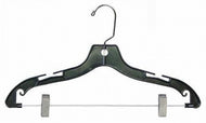 Black Plastic Suit Hangers w/Clips