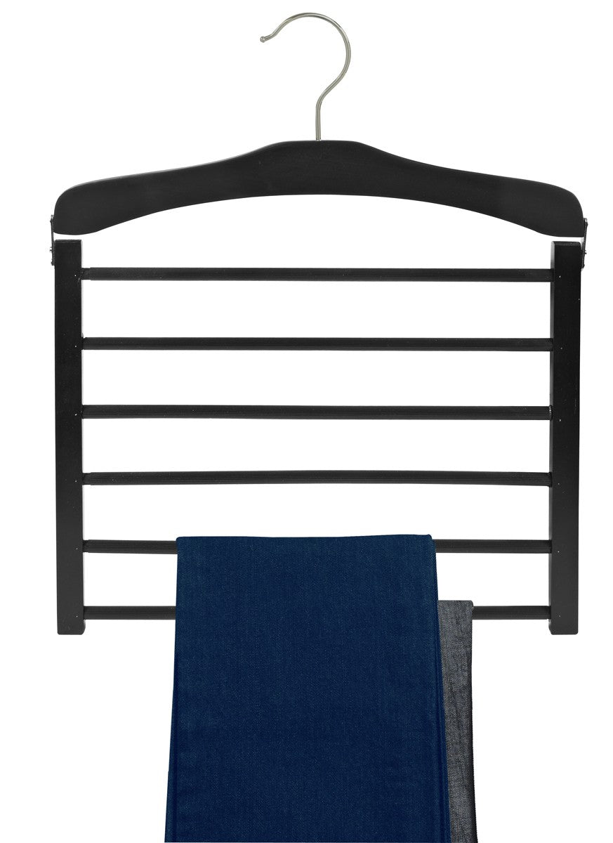 Black Wooden Multi Pant Hanger Only Hangers Inc.