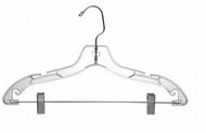Clear Plastic Suit Hanger w/Clips