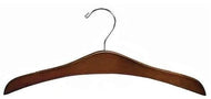 Decorative Wooden Dress Hanger (Walnut/Chrome)