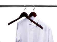 Load image into Gallery viewer, Flat Wood Dress/Shirt Hanger (Walnut &amp; Chrome)