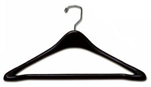 Plastic Suit Hanger w/Bar 17&quot; - Black