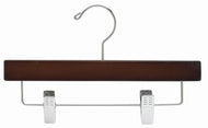 Walnut & Chrome 11" Children's Wooden Pant/Skirt Hanger