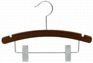 Walnut & Chrome 14" Juniors Wooden Suit Hanger
