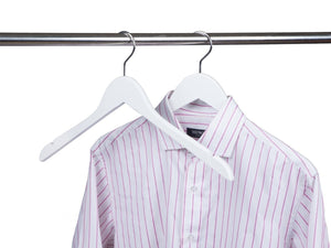 White Wooden Dress-Shirt Hanger