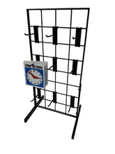 Load image into Gallery viewer, Only Hangers Black Gridwall Countertop Display with Mini T-Legs - Includes (9) 4&quot; Gridwall Hooks Included - Heavy Duty Panel - 12&quot; x 24&quot;