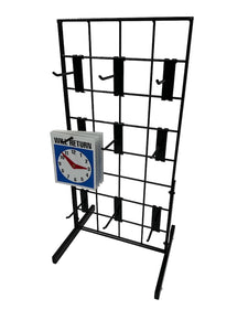 Only Hangers Black Gridwall Countertop Display with Mini T-Legs - Includes (9) 4" Gridwall Hooks Included - Heavy Duty Panel - 12" x 24"