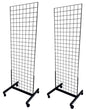 Load image into Gallery viewer, only-hangers-black-2-x-6-heavy-duty-rolling-gridwall-display-panels-set-of-2-black