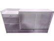 Load image into Gallery viewer, 2-in-1-counter-combo-counter-full-vision-with-register-stand-with-led-lights-6feet-front-view