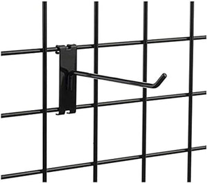 Only Hangers Gridwall Hooks 12" Length Black Gridwall Peg Hooks (Pack of 25) (12 Inch)