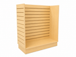 Load image into Gallery viewer, Only Hangers H-Shape Slatwall Merchandiser Double-Sided Retail Floor Display Unit 54" H x 49.5" L x 24" Deep H Rack Display for Stores Boutiques and Trade Shows Black White Maple