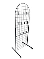 Only Hangers Heavy Duty  2'x 5.5' Arched Gridwall Art Display with EZ Slide-On Legs - Includes 10 Hooks