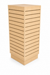 Load image into Gallery viewer, Only Hangers 4-Sided Tower Slatwall Merchandiser Freestanding Retail Floor Display 54" H x 24" L x 24" W Compact Four-Sided Display Tower for Stores Boutiques and Trade Shows Black White Maple
