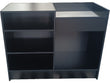 Load image into Gallery viewer, black-combo-register-stand-wrap-counter-4feet-back-side-view