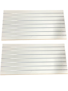 2' x 4' White Slatwall Panels (Set of 2)