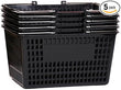 Load image into Gallery viewer, only-hangers-shopping-basket-set-of-5-durable-black-plastic-with-metal-handles