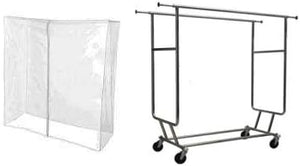 Only Hangers Vinyl Cover for the Double Rail Rolling Clothing Rack, Heavy Duty (Rack not included)