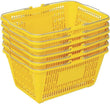 Load image into Gallery viewer, only-hangers-shopping-basket-set-of-5-durable-yellow-plastic-with-metal-handles