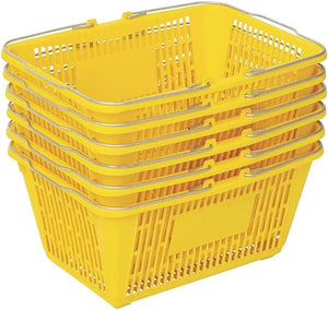 Only Hangers Shopping Basket (Set of 5) Durable Plastic with Metal Handles