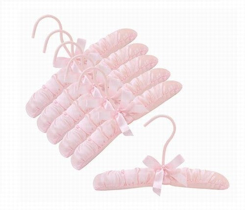 10" Baby Satin Padded Hangers (Pink)