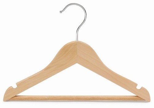 11" Children's Wooden Suit Hanger w/Bar