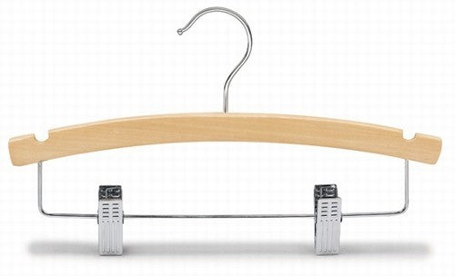 12" Children's Arched Wood Combo Hanger