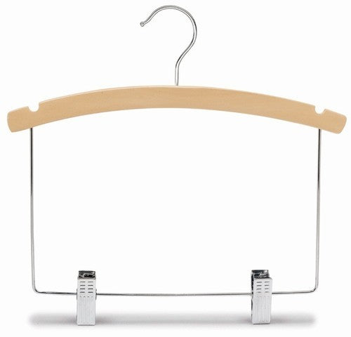 Set of 100 Kids Clear Plastic Combo Hanger With Clips & Notches