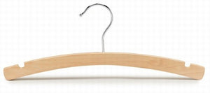Curved Wooden Top Hanger with Walnut Finish, 1/2 Inch Thick