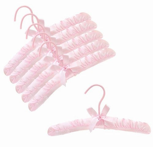 12" Children's Satin Padded Hangers (Pink)
