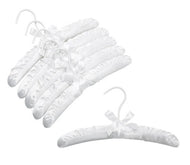 12" Children's Satin Padded Hangers (White)