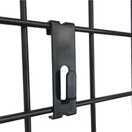 Gridwall Durable Metal Photo Frame Utility Notch Display Hook for  Gridwall Display, Black (25 Pack)