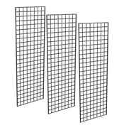Only Garment Racks #1900B (Box of 3) Grid Panel for Retail Display - Perfect Metal Grid for Any Retail Display, 2'x 6', 3 Grids Per Carton (Black Finish)