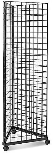 Triangle Wire Gridwall Panel Display Rack with Casters