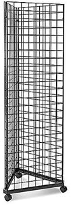 Triangle Wire Gridwall Panel Display Rack with Casters