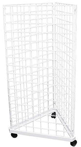 Triangle Wire Gridwall Panel Display Rack with Casters