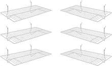 Load image into Gallery viewer, Flat Wire Slatwall/Gridwall Shelves 24&quot;L x 12&quot;D Pack of (6)