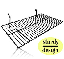 Load image into Gallery viewer, Flat Wire Slatwall/Gridwall Shelves 24&quot;L x 12&quot;D Pack of (6)