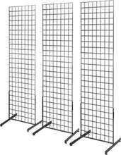 Load image into Gallery viewer, 2&#39; x 6&#39; Gridwall Panel Tower with T-Legs Floorstanding Display Kit, Sold in a set of 3