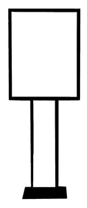 22" x 28" Twin Pole Bulletin Holder Poster Frame Floor Standing Sign Stand
