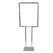 Load image into Gallery viewer, 22&quot; x 28&quot; Twin Pole Bulletin Holder Poster Frame Floor Standing Sign Stand