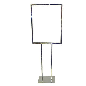 22" x 28" Twin Pole Bulletin Holder Poster Frame Floor Standing Sign Stand