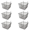 Load image into Gallery viewer, deep-wire-storage-baskets-for-gridwall-and-slatwall-dimensions-12-x-12-x-8-deep-sold-in-a-set-of-6-baskets-black