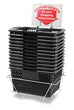 Load image into Gallery viewer, shopping-basket-set-of-12-plastic-with-sign-and-stand-metal-handles-in-black-plastic