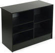 Load image into Gallery viewer, cash-register-stand-with-3-height-adjustable-shelves-48-melamine-checkout-counter-back-view