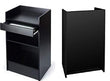 Load image into Gallery viewer, black-cash-register-stand-adjustable-shelf-drawer-24w-x-38h-x-18d-black
